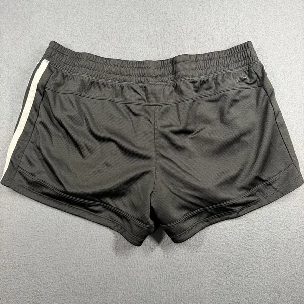 Adidas Running Shorts Womens Medium Black 3 Stripes Mesh Elastic Waist - Image 4