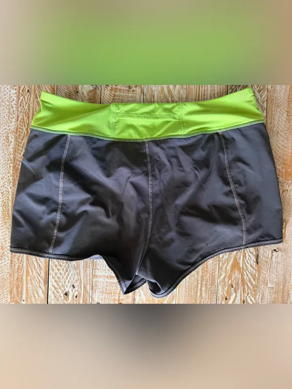 💚 Reebok Women’s Athletic Lined Running Shorts – Size Large – Lime Green - Image 2