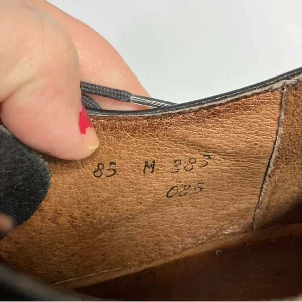 Santana Canada black leather‎ lace up shoes size 8.5 - Image 8