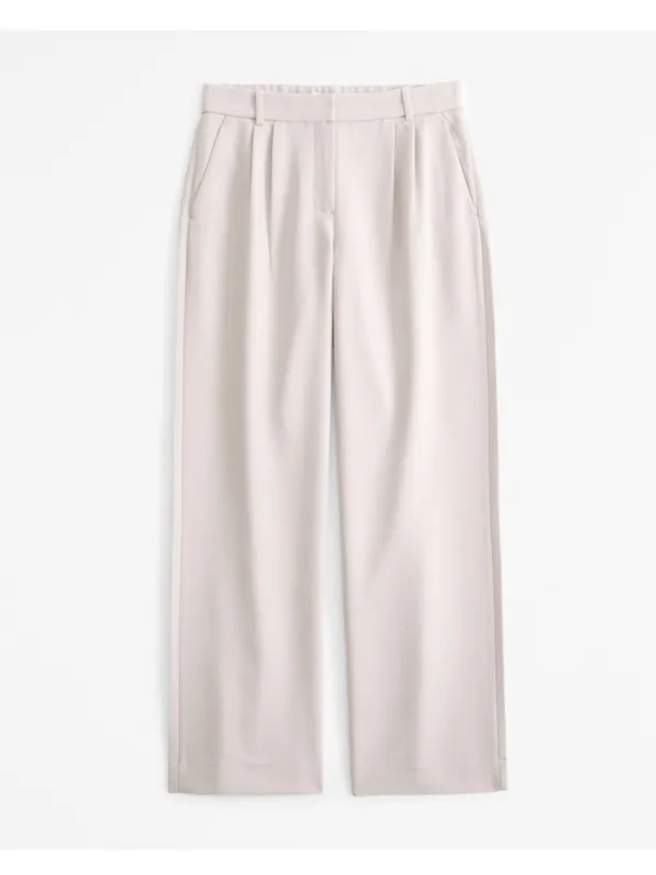 Abercrombie Curve Love Sloane low Rise Tailored Wide Leg Pant Black Size 35L - Image 6