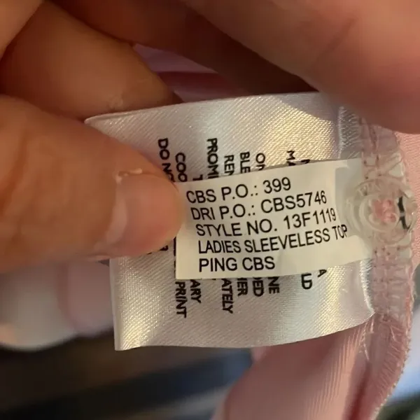 Ping Pink Sleeveless Kansas State Embroidered Golf Polo - Image 3