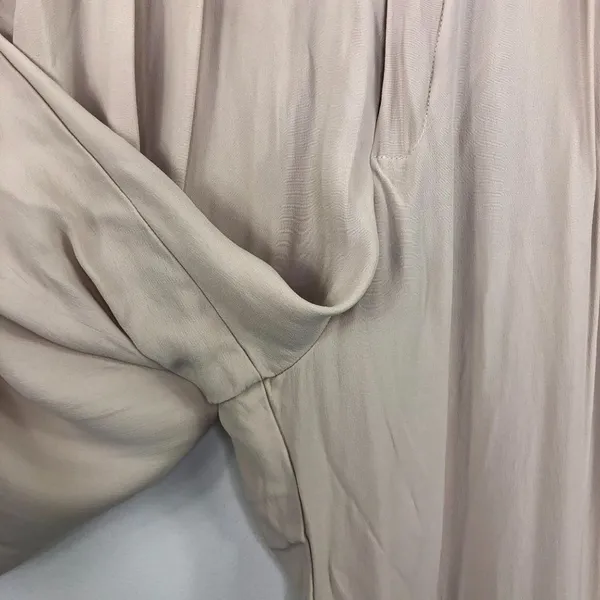Reformation Tan Pleated Wide Leg Pants Womens Size S‎ Quiet Luxury Minimal - Image 3