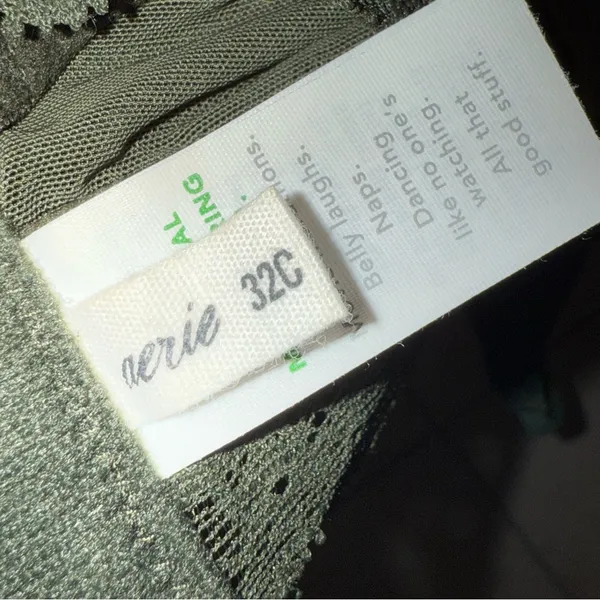 AERIE Lined Wireless Bra in Dark Green Size‎ 32C - Image 5