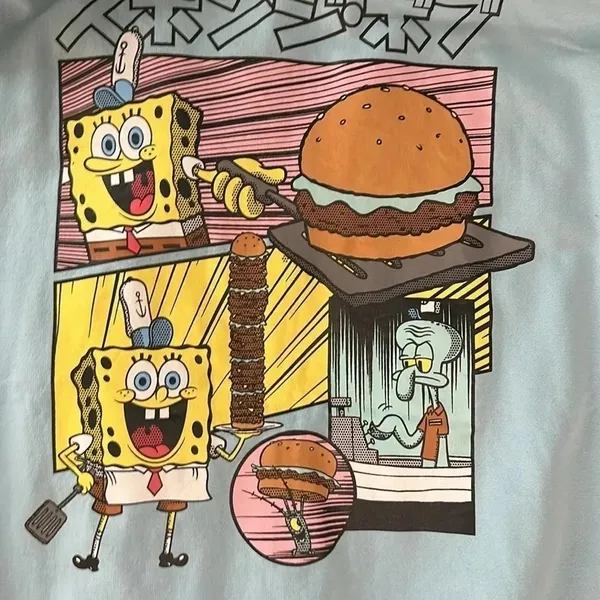 SpongeBob Women’s Sweater Blue Size L - Image 3