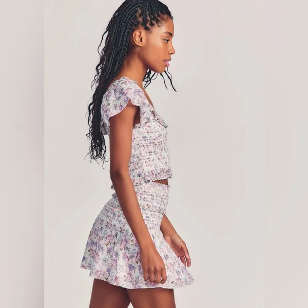 LoveShackFancy Camilla Mini Skirt - Image 4
