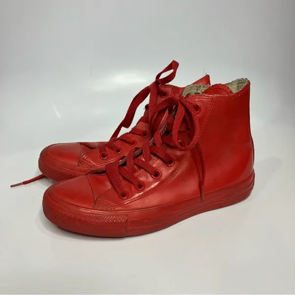 Converse all star HI rubber Red sneakers‎ hightop Unisex sizing women’s 5 - Image 2