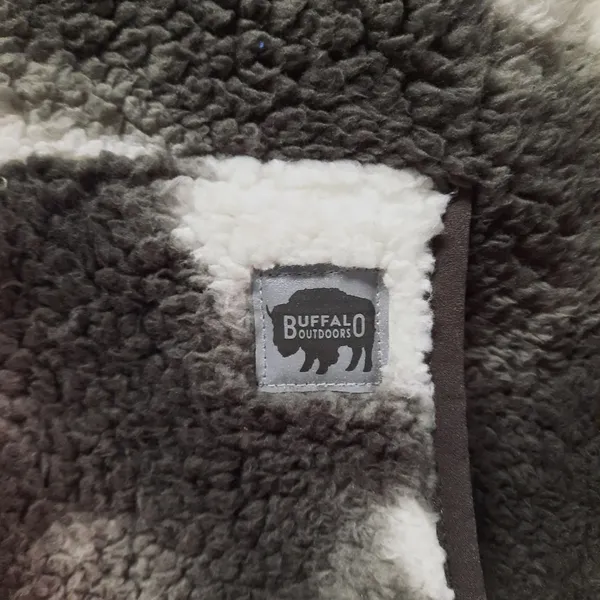 Buffalo Outdoors Sherpa Fleece Jacket Womens Large Gray Tie Dye Cozy Sweater - Image 6