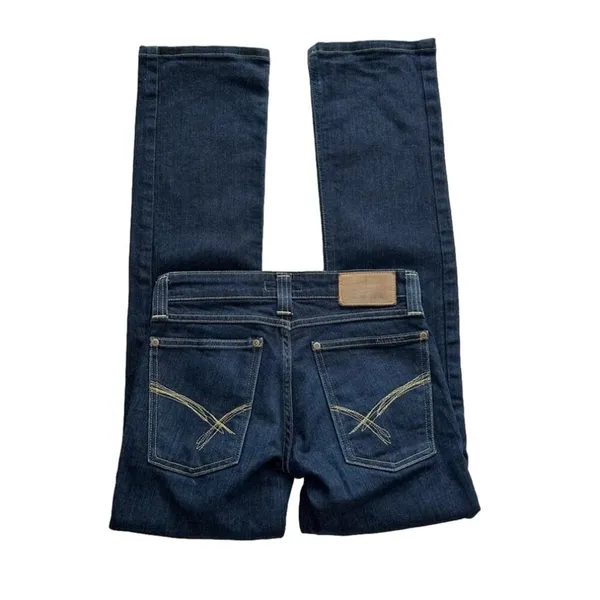 Devinbirds by Nudie Dark Wash Low Rise Birds Bootcut Dry Denim Jeans Size 27 - Image 13