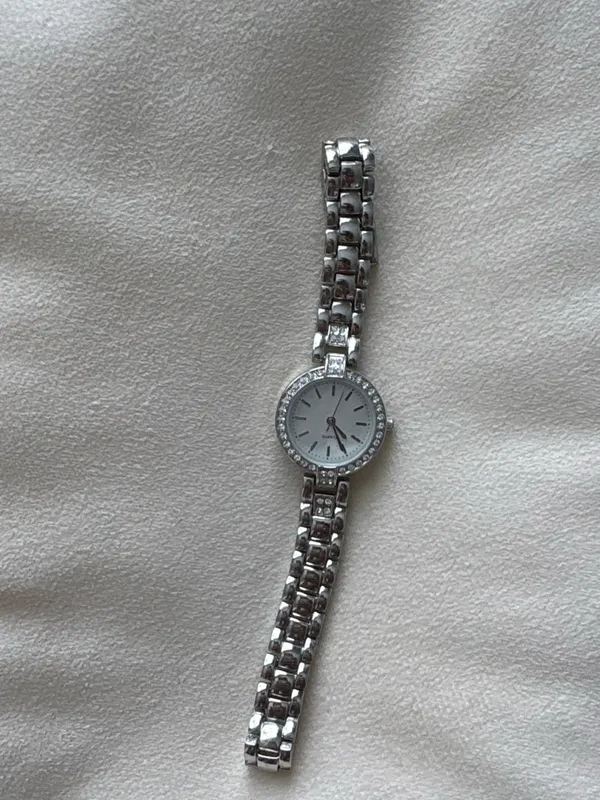 Silver Crystal Accent Women's Quartz Watch - Image 2