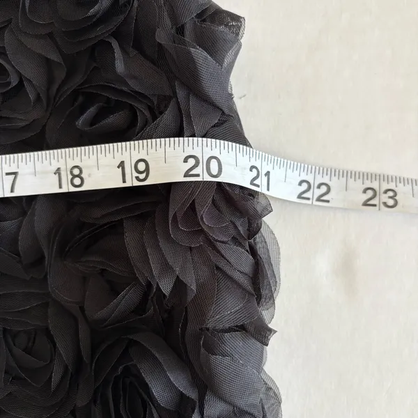 White Fox Pretty Women Mini dress floral tulle Black Strapless size M black - Image 14