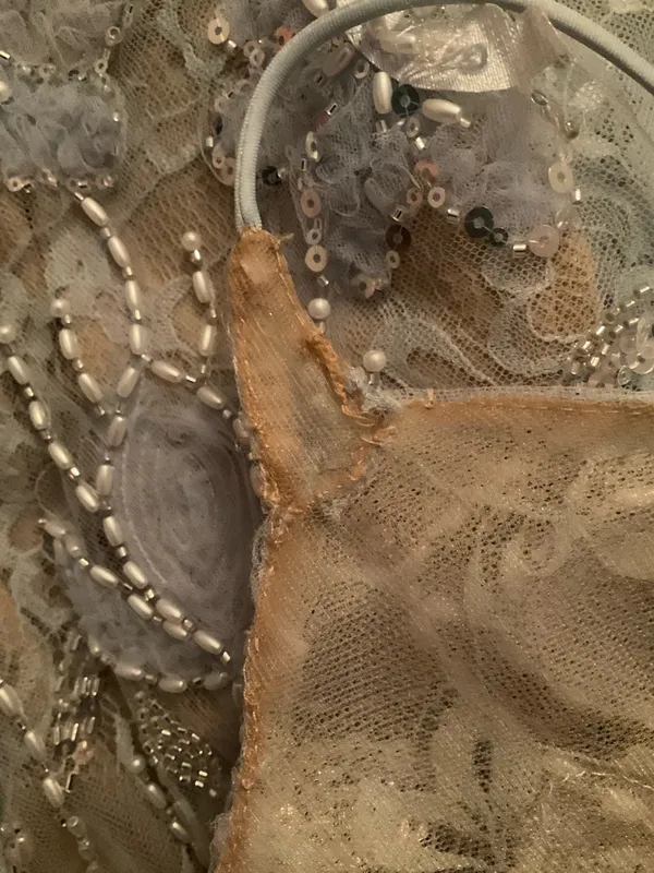 NWOT MAC DUGGAL Blue Size 4 Sleeveless Sequin Beaded Open Back Column Gown FLAW - Image 13
