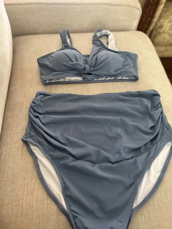 Summer Mae Maternity Swimsuits Maternity One Piece Bathing Suit With Ruffled One Shoulder - Image 2