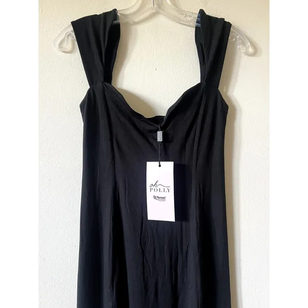 Oh Polly Dolcezza Sweetheart Neckline Maxi Dress in Black Size 8 New - Image 5