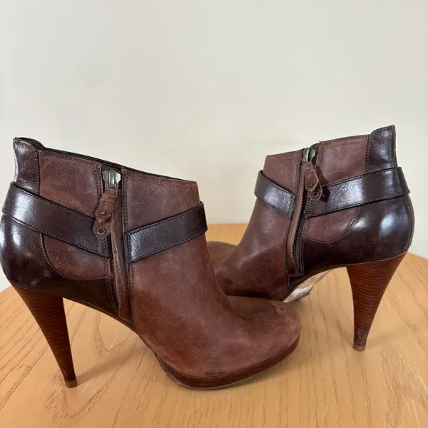 Cole Haan NIKEair‎ brown leather booties 7.5 - Image 5