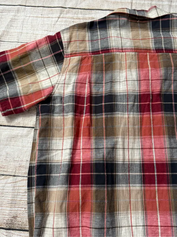 Vintage Bobbie Brooks Red Plaid Embroidery Lion Womens Shirt Size XL 16/18 - Image 7