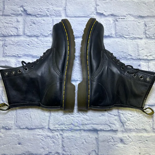 Dr. Martens 11821 leather Black Lace Up Combat Shoes usa 6 EU 37 - Image 10