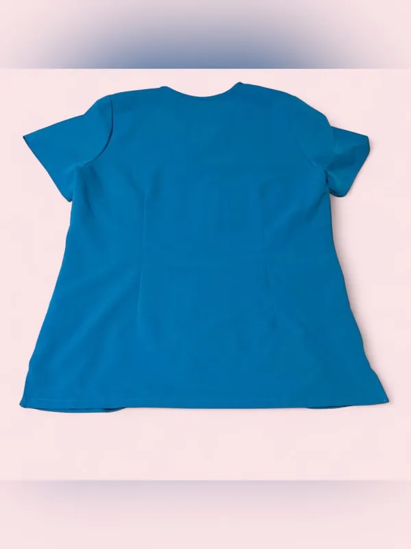 Figs Teal Catarina Technical Collection Medical Scrub Top - Image 2