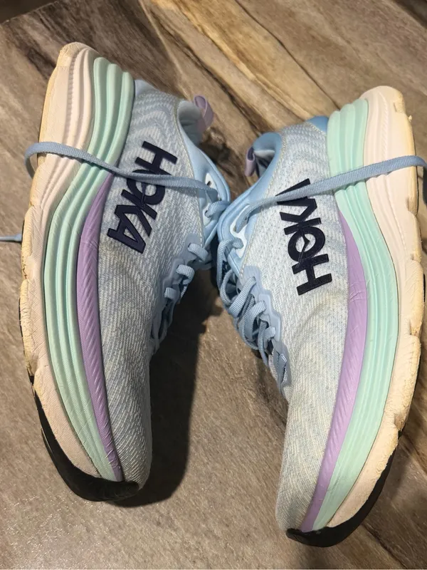Hoka Women's Light Blue Running Shoe with Mint & Lavender Accents - Image 3