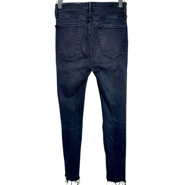 Abercrombie & Fitch Simone High Rise Ankle Black Distressed Skinny Jeans Size 24 - Image 2