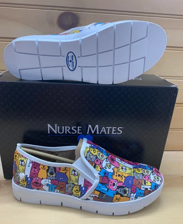 Adela Multi Pets Print Slip On Sz 8 - Image 3