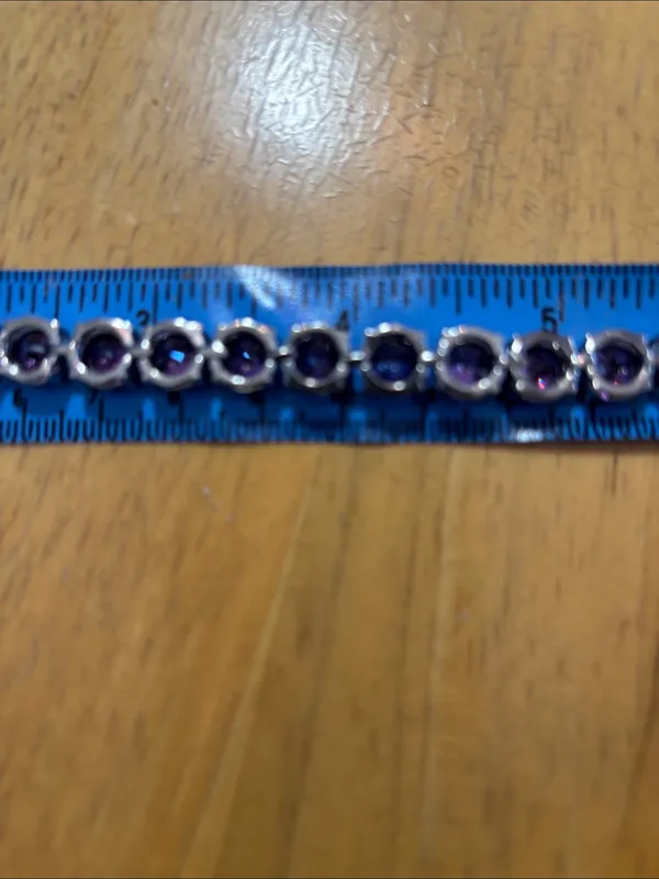Purple Crystal Tennis Bracelet - Image 3