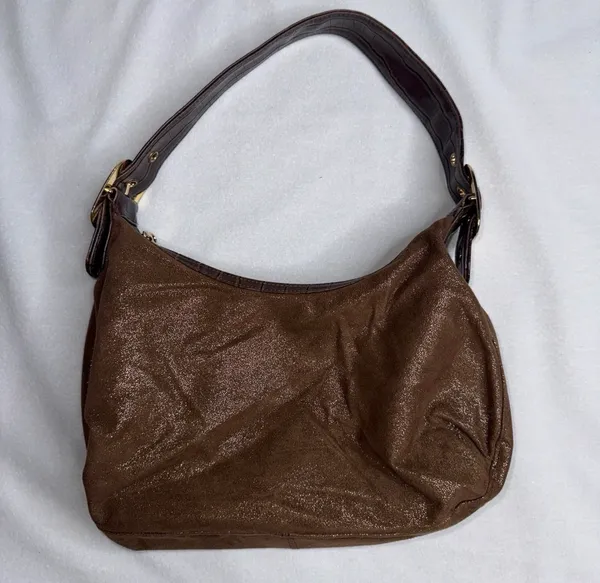 Brown glitter shoulder bag purse - Image 4
