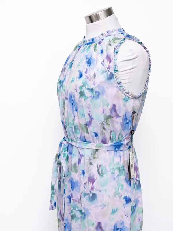Adrianna Papell -‎ Watercolor Chiffon Print Dress - Image 9