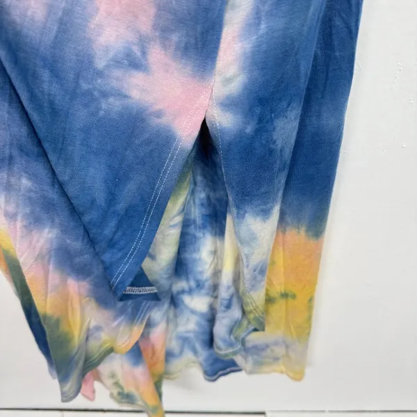 NWT Sadie & Sage Tie Dye Sleeveless Maxi Dress Blue Yellow Size Large L NEW - Image 9