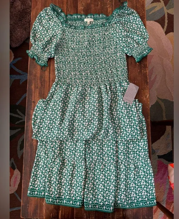NEW! Max Studio Printed Smocked Bodice Tiered Maxi Dress - Image 2