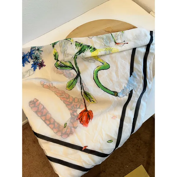 Madewell Feed & Weed Oversized Square Scarf Organic Cotton Wrap Bandana - Image 6