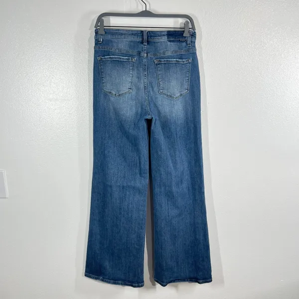 Risen Jeans Jane Mid-Rise Faux Fold Over‎ Straight Leg Jeans 11/30 RDP5314 Denim - Image 2