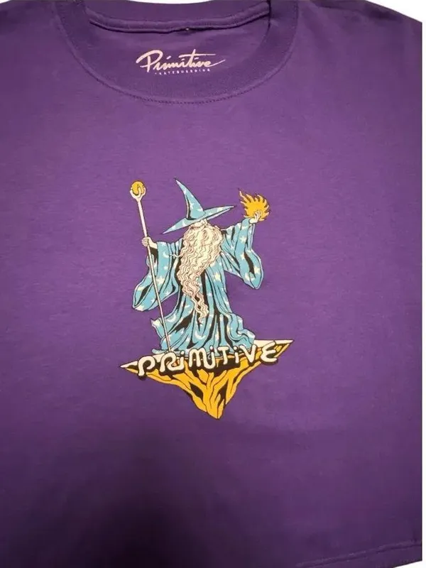 Primitive Purple Wizard Graphic Tee NWT - Image 3