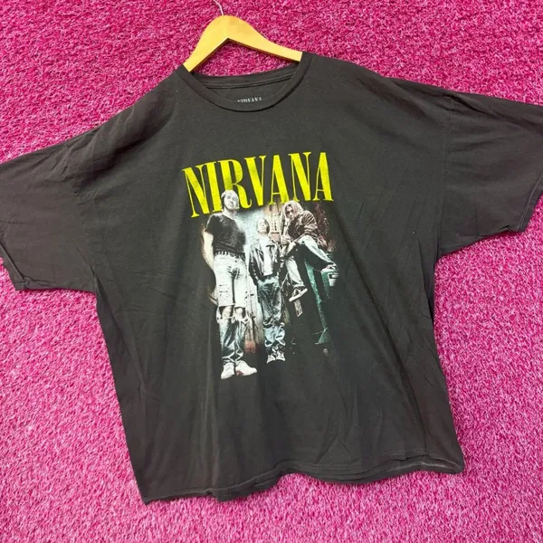 Nirvana Smells Like Teen Spirit Oversized Grunge Band Tee XL - Image 3
