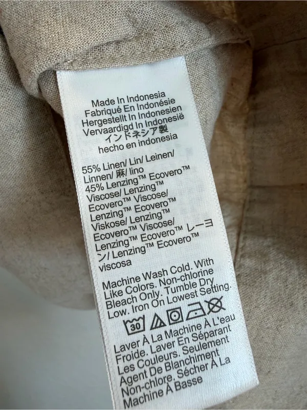 NWT Madewell Linen Blend Tank Natural Beige Medium - Image 7
