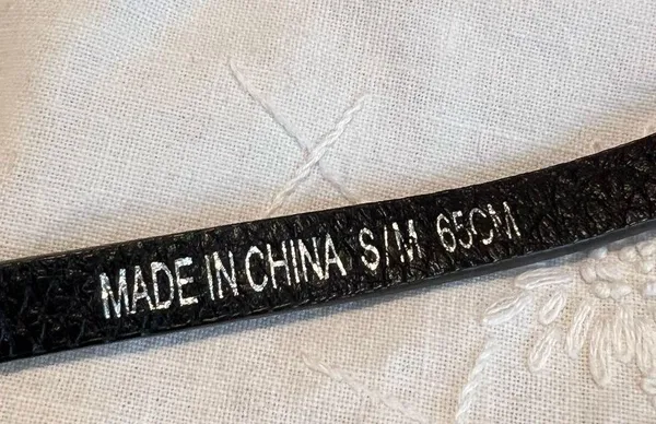 Thin black Belt with gold stud detail Size Small Medium - Image 3