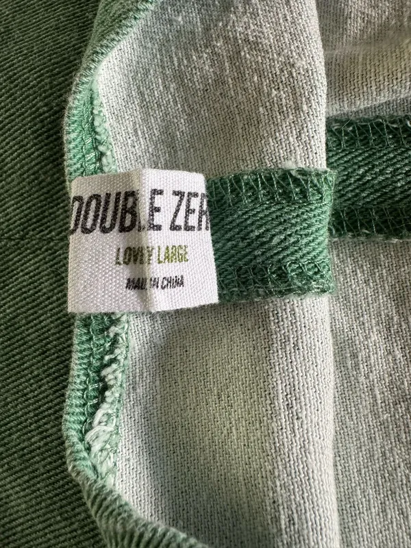 Double Zero NWOT Green Denim Shortalls Romper - Image 6