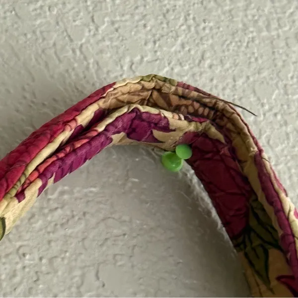 Vera Bradley Quilted Floral Shoulder Bag Pink Green Cottagecore Vintage Y2K - Image 9