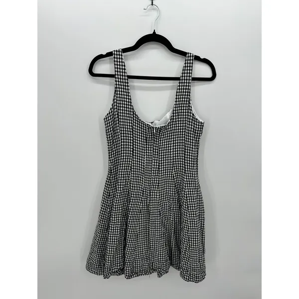 Bailey 44 Gingham Linen Blend Mini Dress Pockets Size 10 Picnic Coquette - Image 2