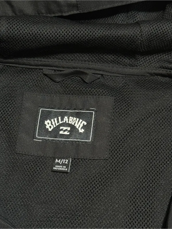 Billabong‎ Black Hooded Windbreaker Jacket - Image 3