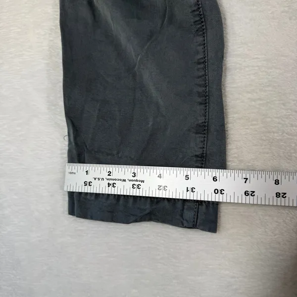 American Eagle Gray Lyocell High Rise Pleated‎ Tapered Button Fly Pants Size 0 - Image 7