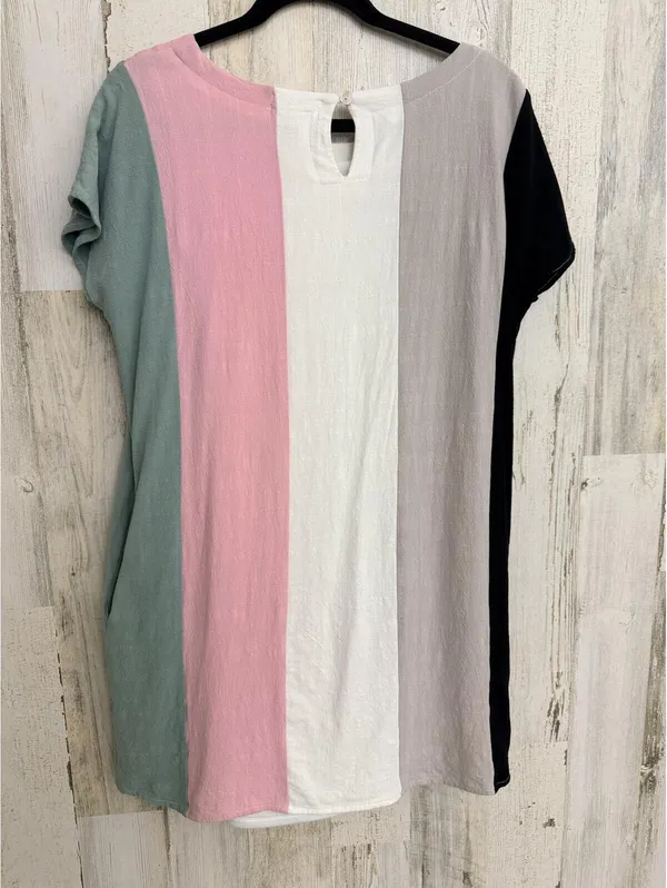 Entro Women's Small Colorblock Linen Blend Shift Dress - Image 5