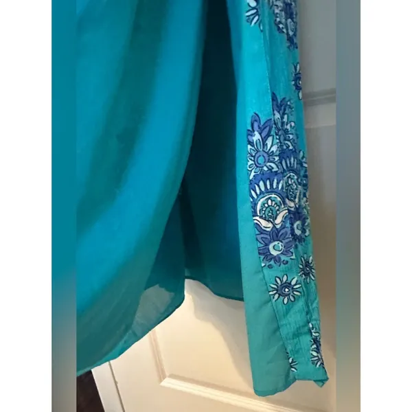 Vineyard Vines Teal Tube Top Maxi Dress Women's Sz 2 - Image 9