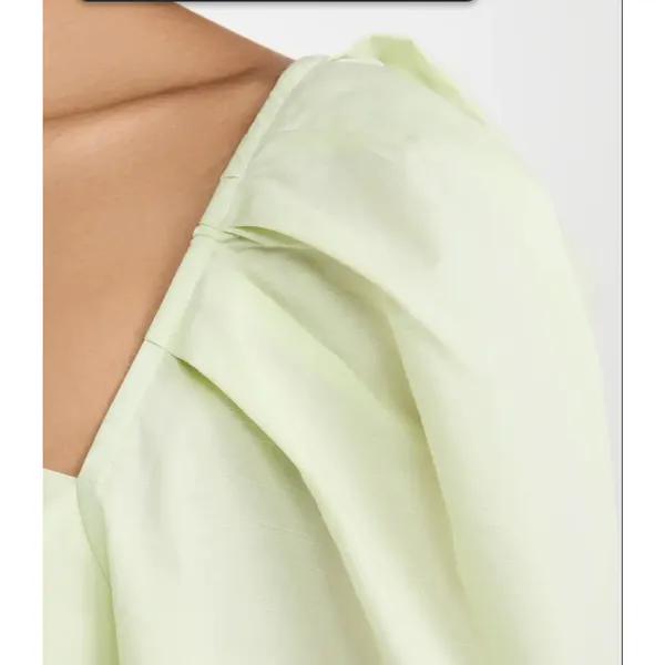 NEW Vince Draped Square Neck Top in Honeydew‎ - Image 3