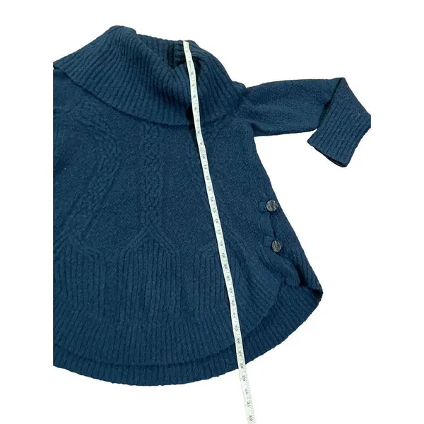 Anthropologie Angel‎ Of The North Cowl Neck teal Sweater size small - Image 9