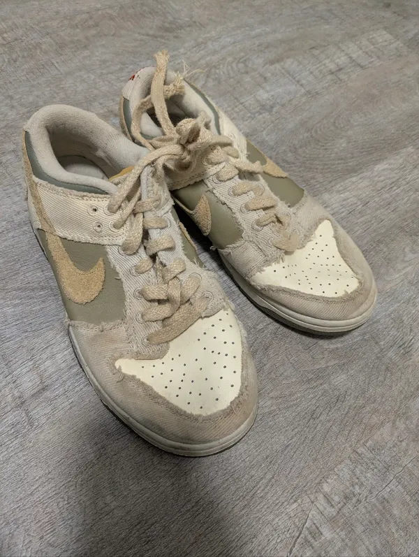 Nike Dunk Low Light Bone Dark Stucco Sneakers Size 7.5 - Image 2
