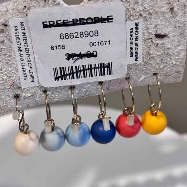 Free People Hair Rings Colorful Matte Bead Ball Hair Accessories Set - Image 2