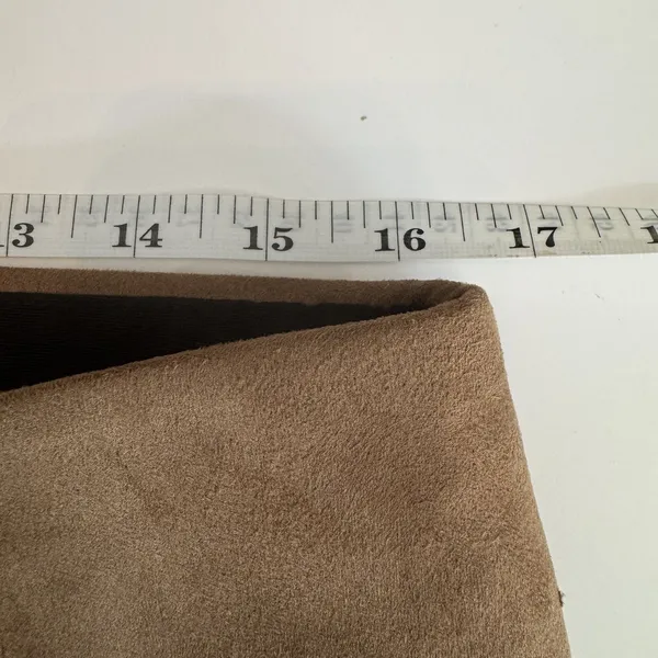Rafaella Comfort Faux Suede Pants Women L Brown High Rise Straight Leg Stretch - Image 8