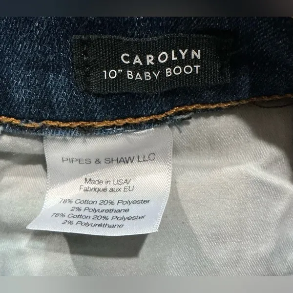 Veronica Beard Caroline 10" Cropped Baby‎ Boot High Rise Blue Tidal Wash Size 28 - Image 7