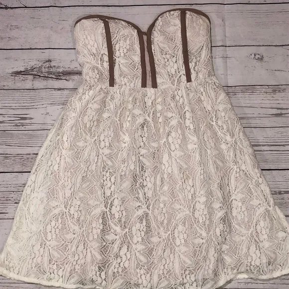 Pins and needles strapless dress Brown Size XS - Image 2