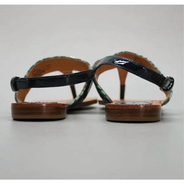 ✨Coach Ladies Sammy Turquoise Blue Zebra Ankle Strap Sz 9 Sandals✨ - Image 5